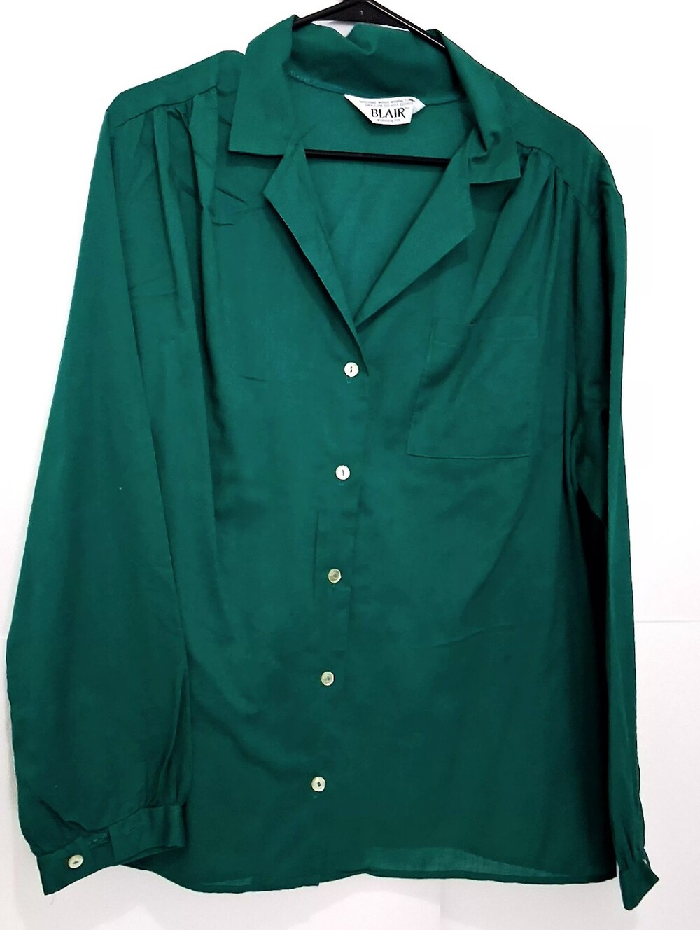 Blair Emerald Green Long-Sleeve Button-Down Shirt Size Fit 2X